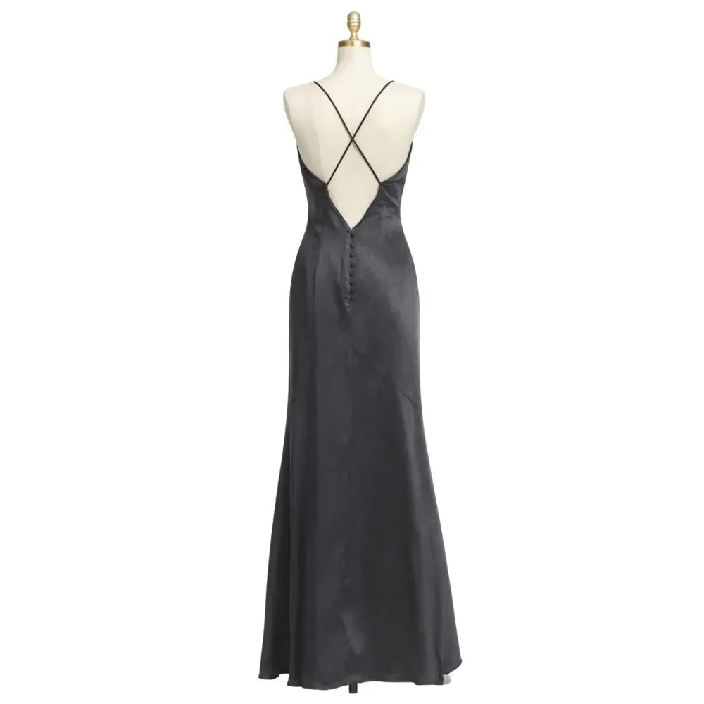Elliatt Aisle Satin Slip Maxi Dress XL Black NWT - Picture 6 of 9
